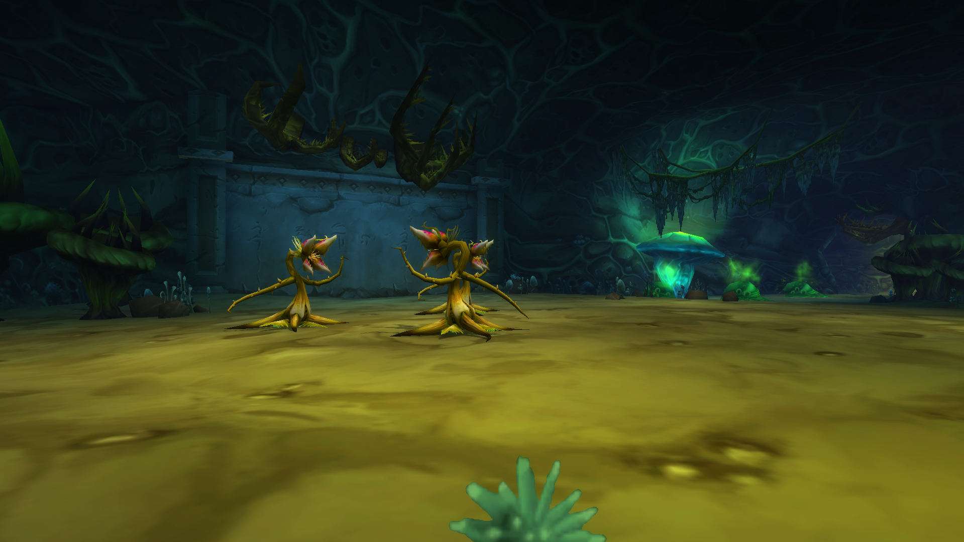 WoW Monsters near the green mushroom